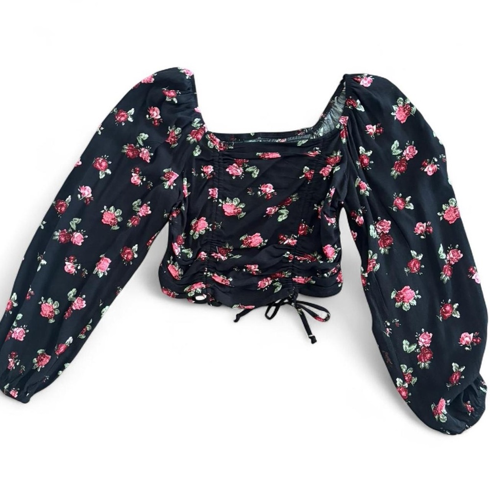 Wild Fable Black Floral Blouse